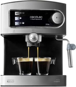 Cecotec Power machine à café argent détails