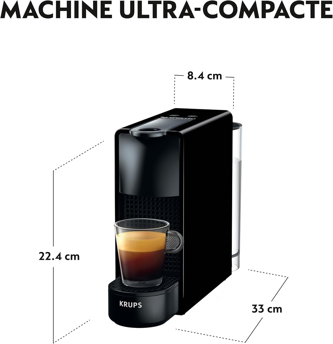 Nespresso Krups machine à café noir vue de face