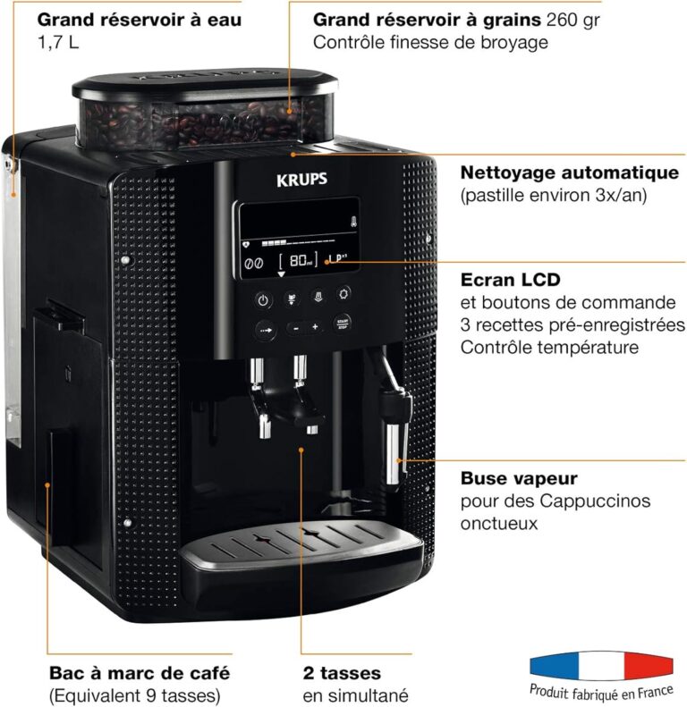 KRUPS Essential machine à café noire vue de face