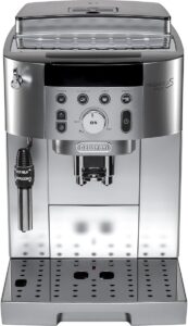 De machine à café argent vue de côté