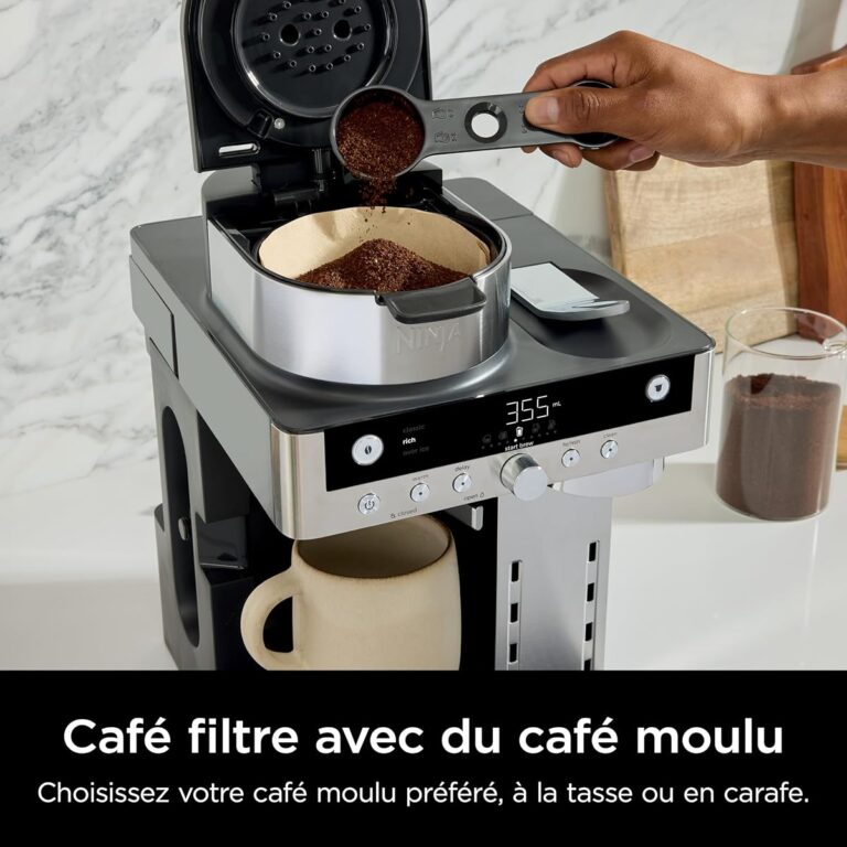 Ninja Prestige machine à café noir vue de face