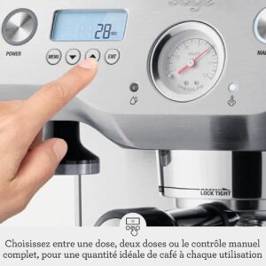 Sage Dual machine à café inox détails