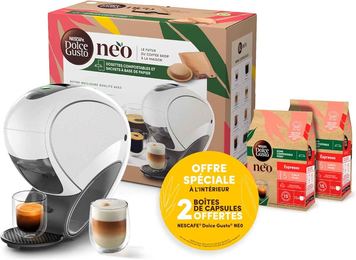 Nescafé Dolce machine à café gris vue de face