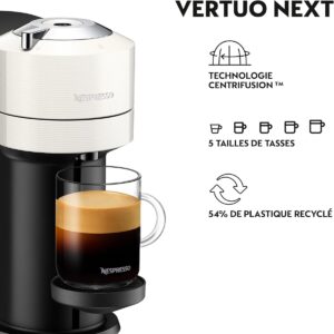 Nespresso Vertuo machine à café blanche vue de côté