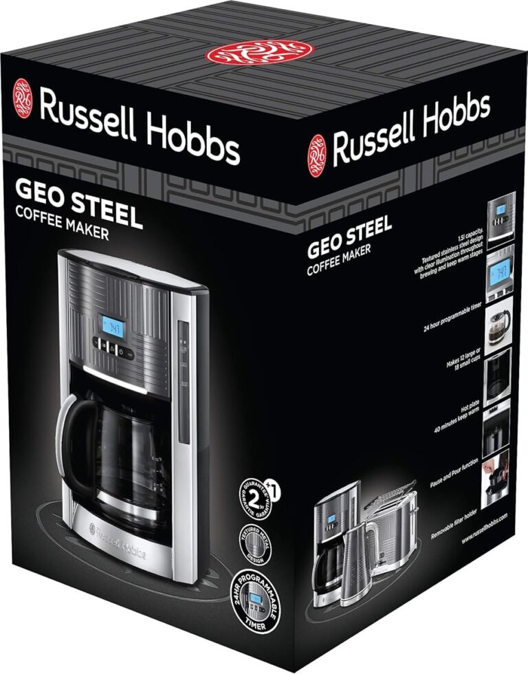 Russell Hobbs machine à café inox vue de face