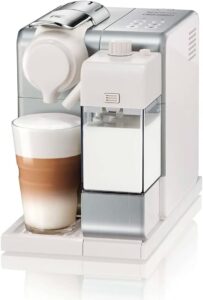 Nespresso Lattissima machine à café argent vue de côté