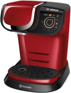 Bosch TAS machine à café rouge vue de côté