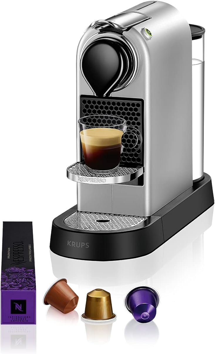 KRUPS Nespresso machine à café argenté vue de face