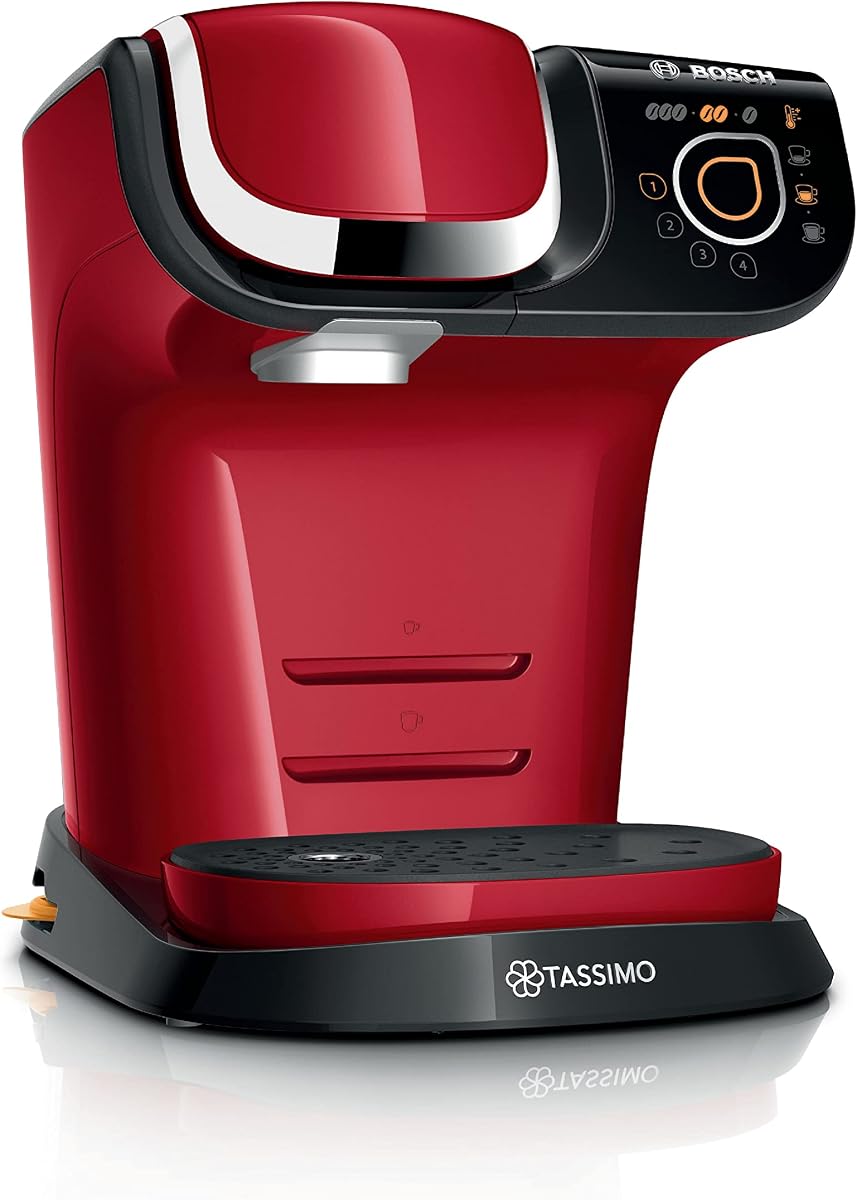 Bosch TAS machine à café rouge vue de face