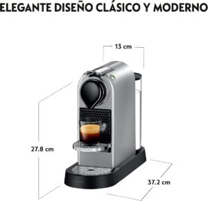 KRUPS Nespresso machine à café argenté détails
