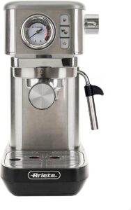 Ariete machine à café argent vue de côté