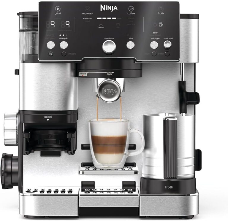 Ninja ES machine à café argenté vue de face