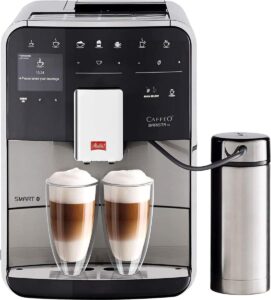 Melitta Barista machine à café blanc vue de côté